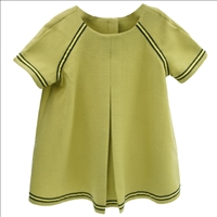 Yeşil Şeritli (Kız) Çocuk Elbise